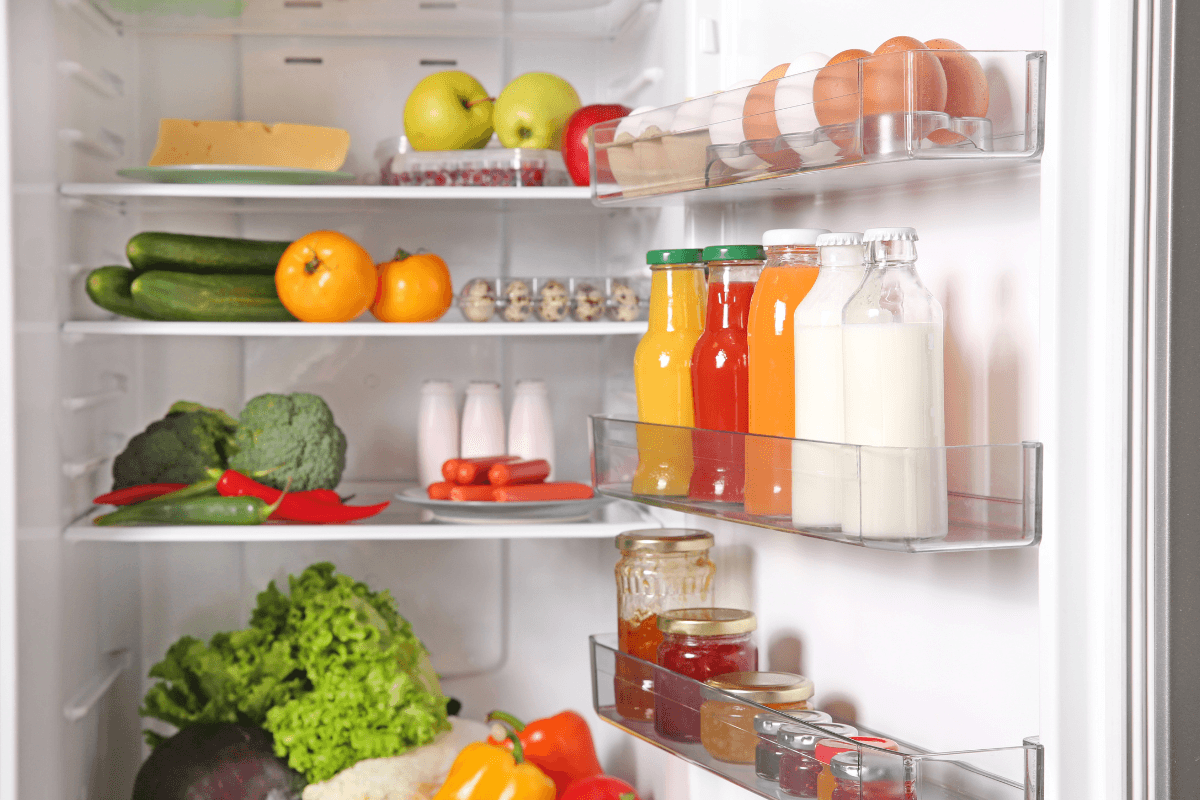 a refrigerator full of food